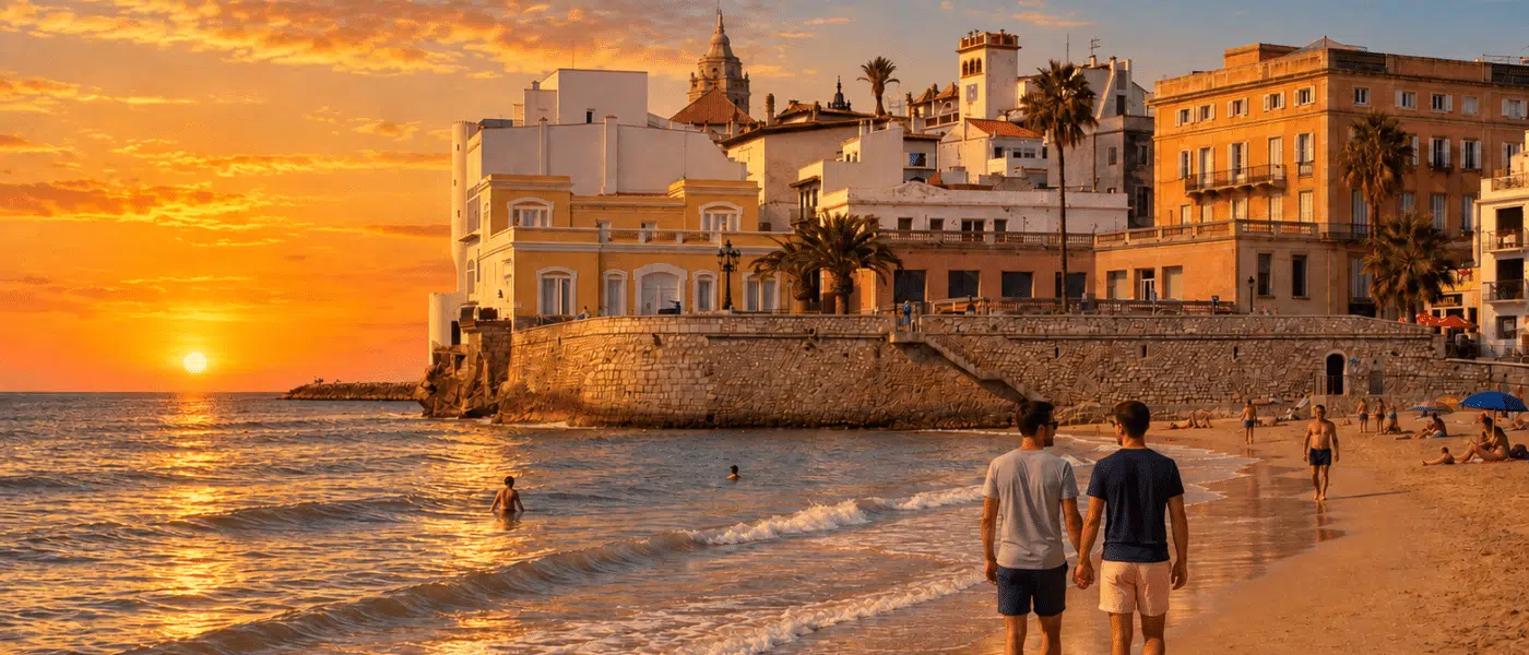 Gay Couple - Spain - Sitges - Sunset