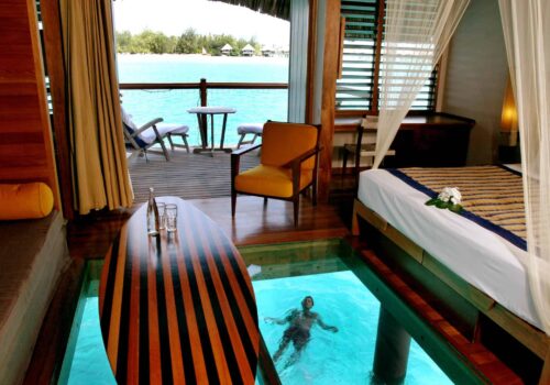 Hotel Le Meridien Bora Bora Premium overwater bungalow Hotel Le Meridien Bora Bora Premium overwater bungalow