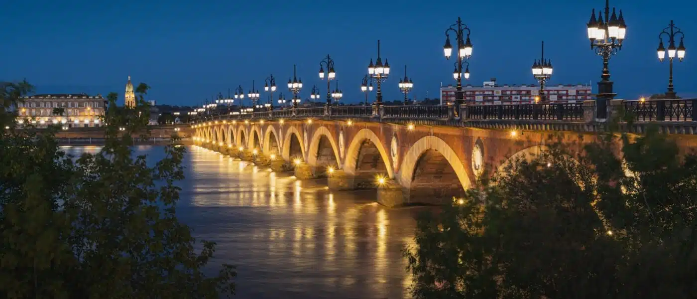 Bordeaux city center in quiet late-afternoon light