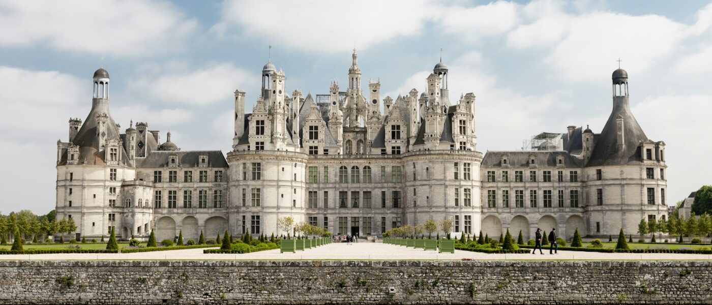 Loire Valley château surrounded by formal gardens and woodland