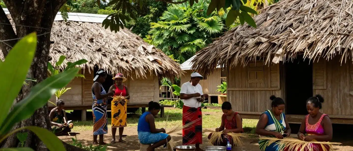 Kava being served from a wooden tanoa bowl in a coconut shell cup