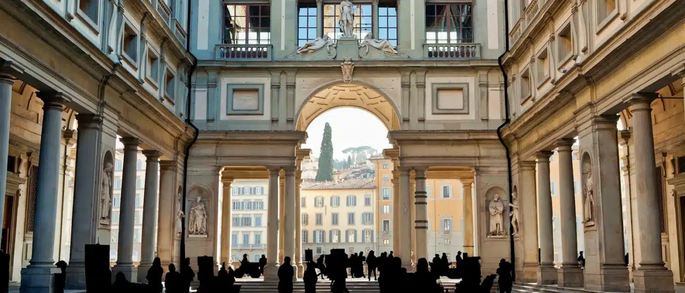 silhouette photo of people standing inside building