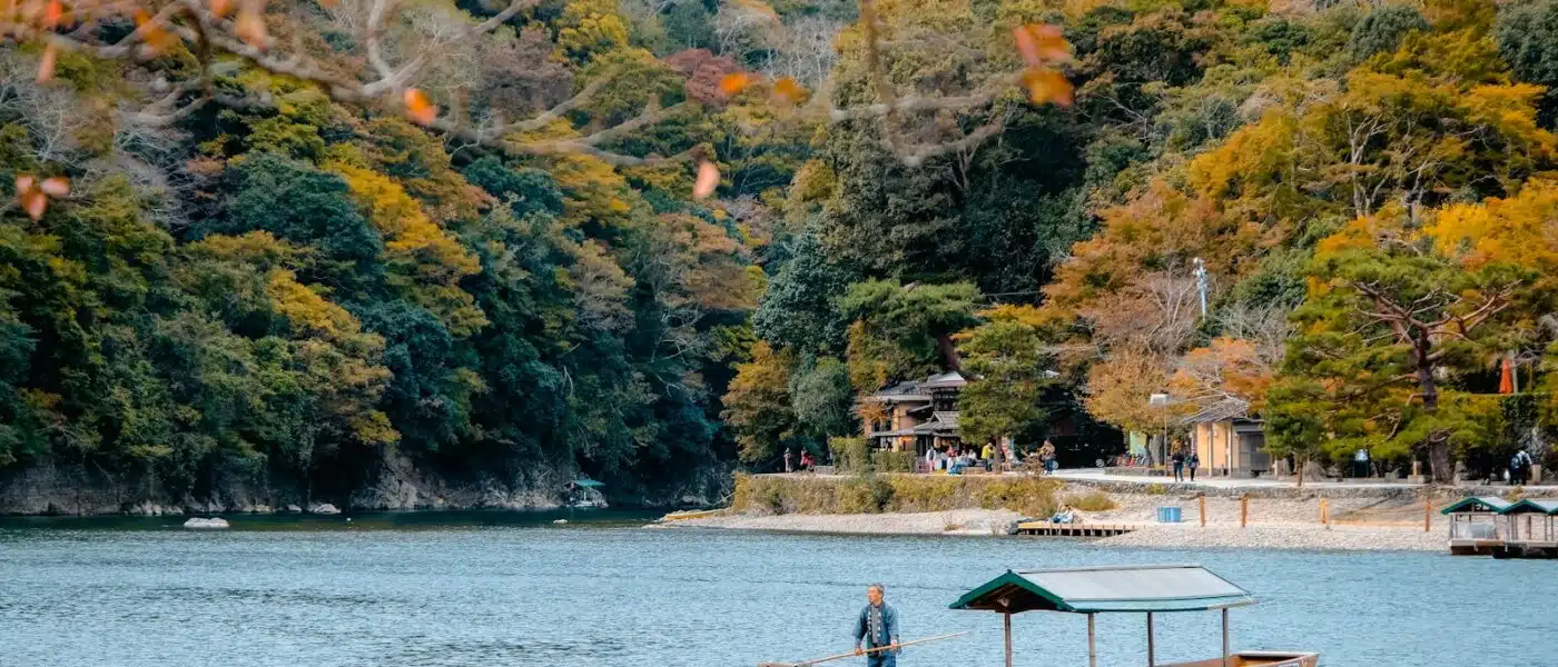 Path through the Arashiyama Bamboo Grove near Tenryu-ji