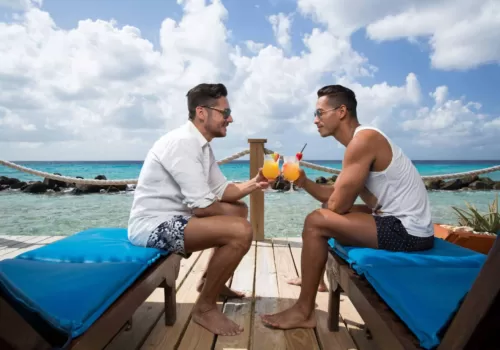 Gay couple in Aruba