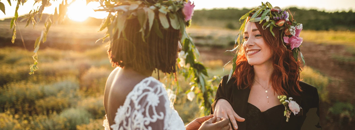 gay weddings in Greece - lesbian countryside wedding
