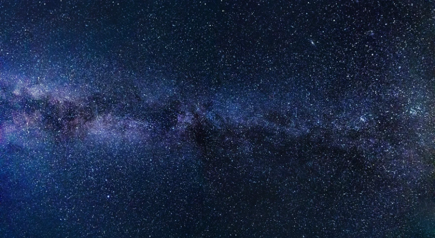 Dense star field showing the Milky Way, visible to the naked eye from the Maldives at night