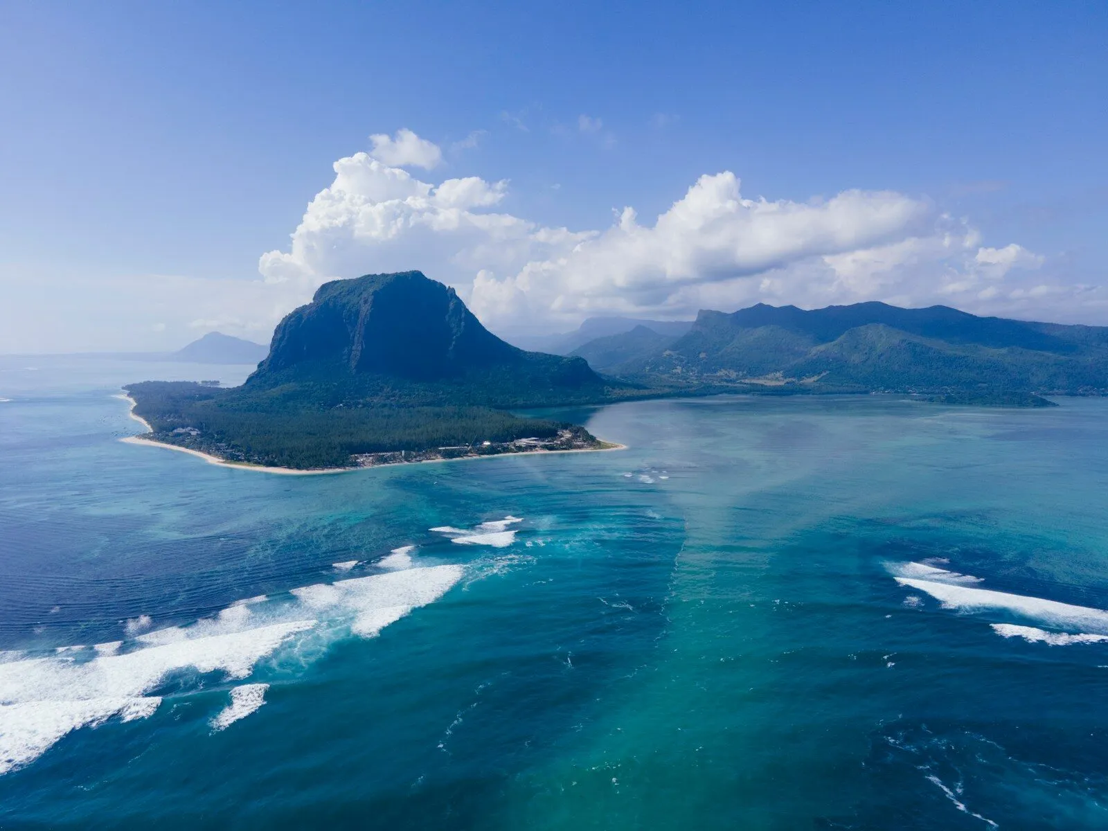 an island in the middle of the ocean