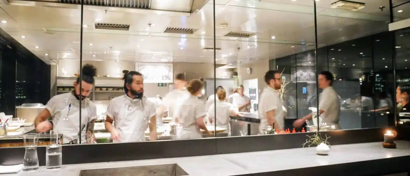 Intimate dining room at Maaemo with only a few tables