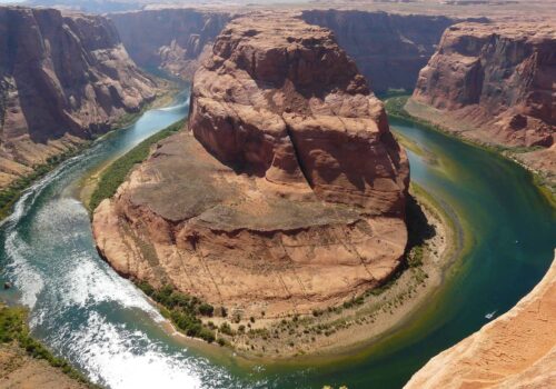 Horseshoe bend in Lake Powell Page Arizona Horseshoe bend in Lake Powell Page Arizona