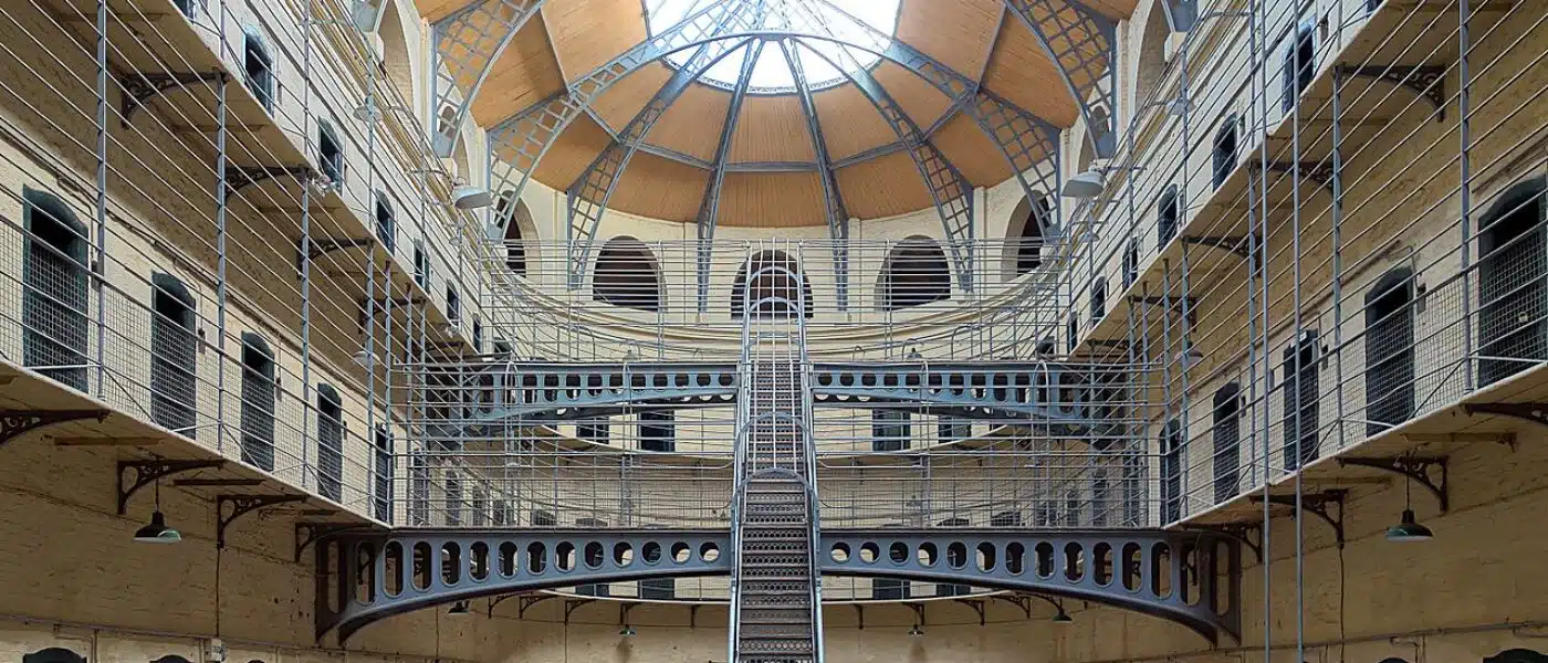 Georgian arched gateway of Kilmainham Gaol in Dublin