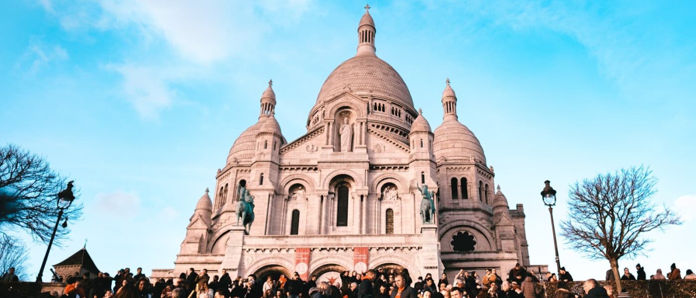 Historic Montmartre building with a former cabaret facade