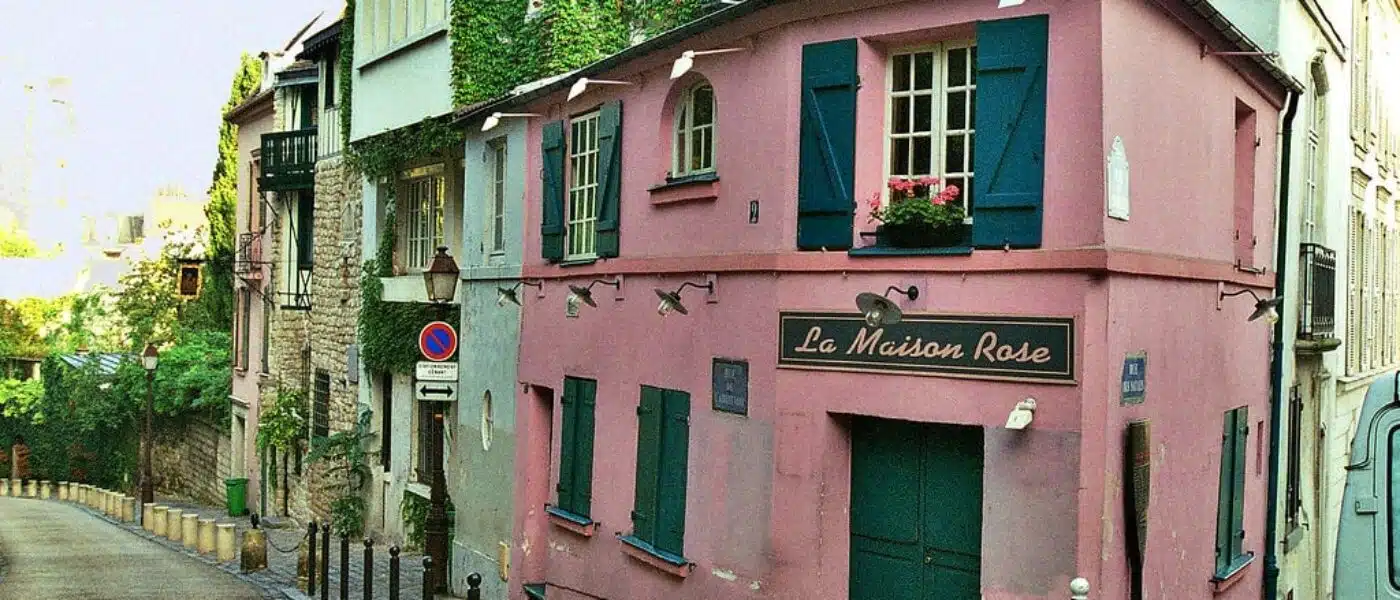Viewpoint over northern Paris from a Montmartre courtyard