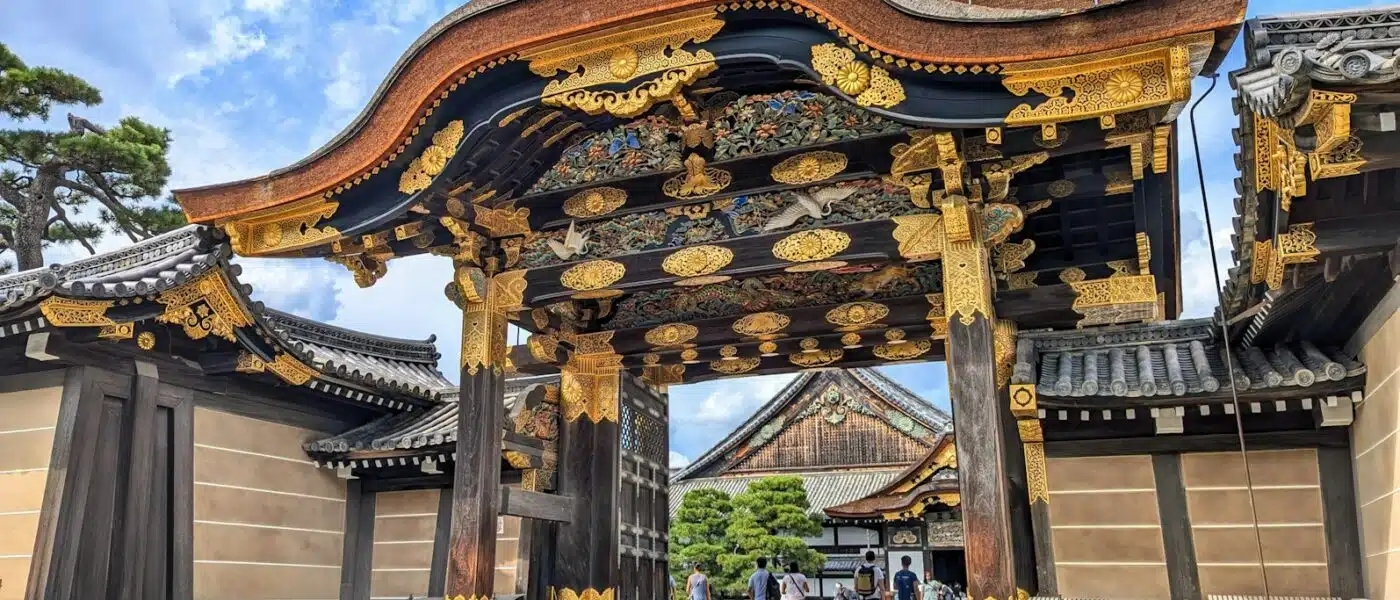Ornate Karamon gate of Nijo Castle in Kyoto