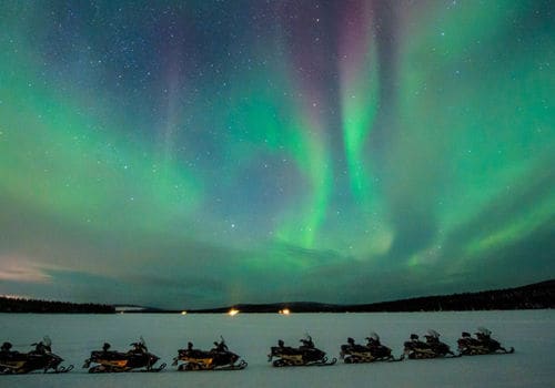 Northern Lights snowmobiling tour in Lapland Northern Lights snowmobiling tour in Lapland