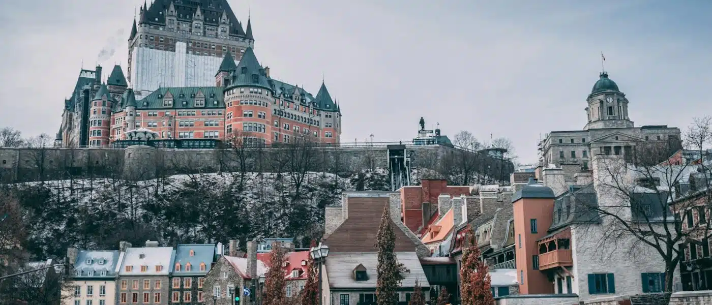 Château Frontenac above the St. Lawrence River