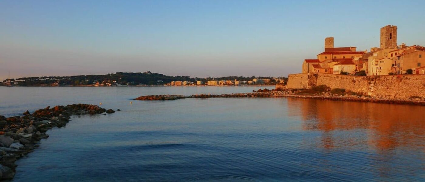 Sculptures on the seaward terrace of the Musée Picasso, Antibes