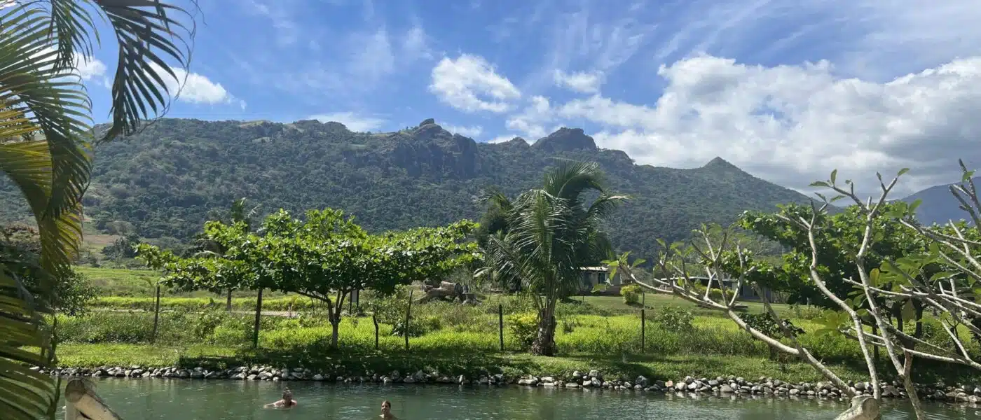 Residents of Savusavu gathered near the town's hot springs