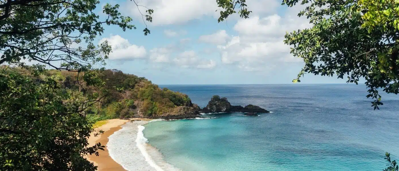 The coastline of Fernando de Noronha