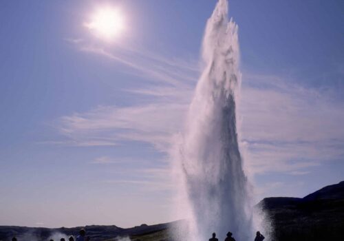 Exploding geyser Iceland Exploding geyser Iceland