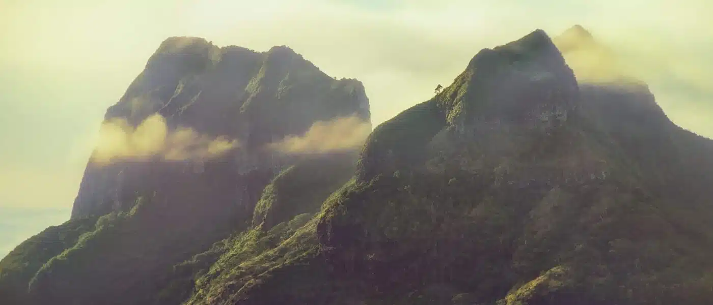 Mount Otemanu rising from the center of Bora Bora