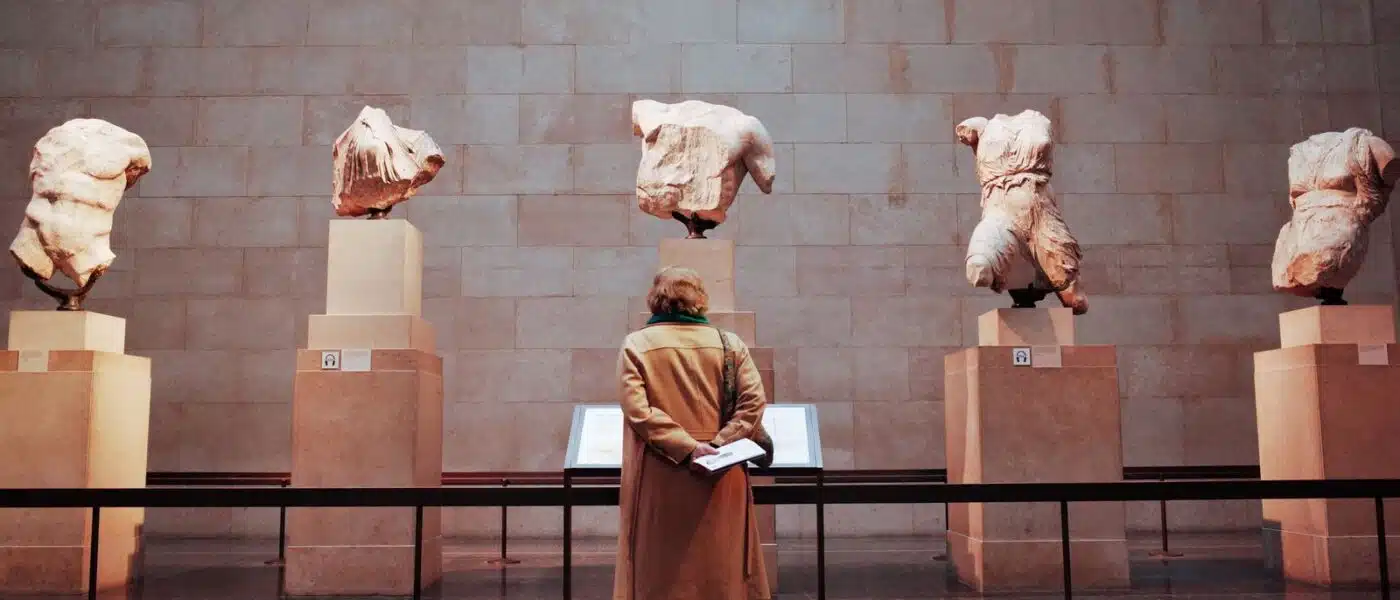 Parthenon sculptures in the British Museum seen without crowds