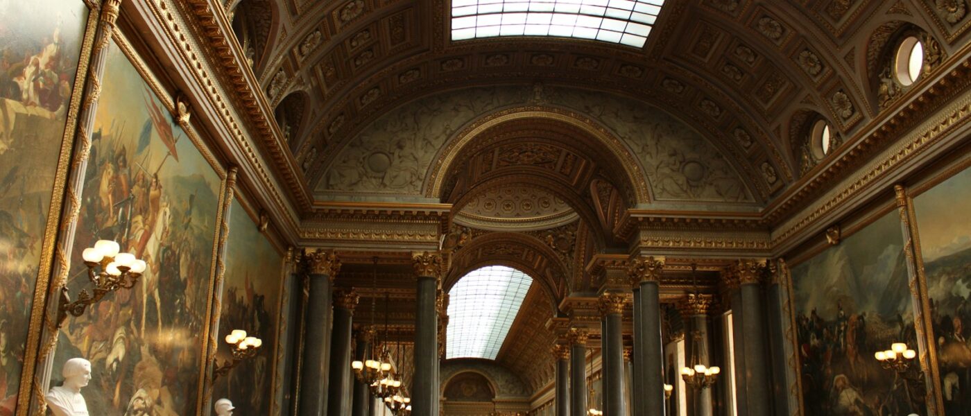 Quiet gallery of Roman sculpture in the Louvre