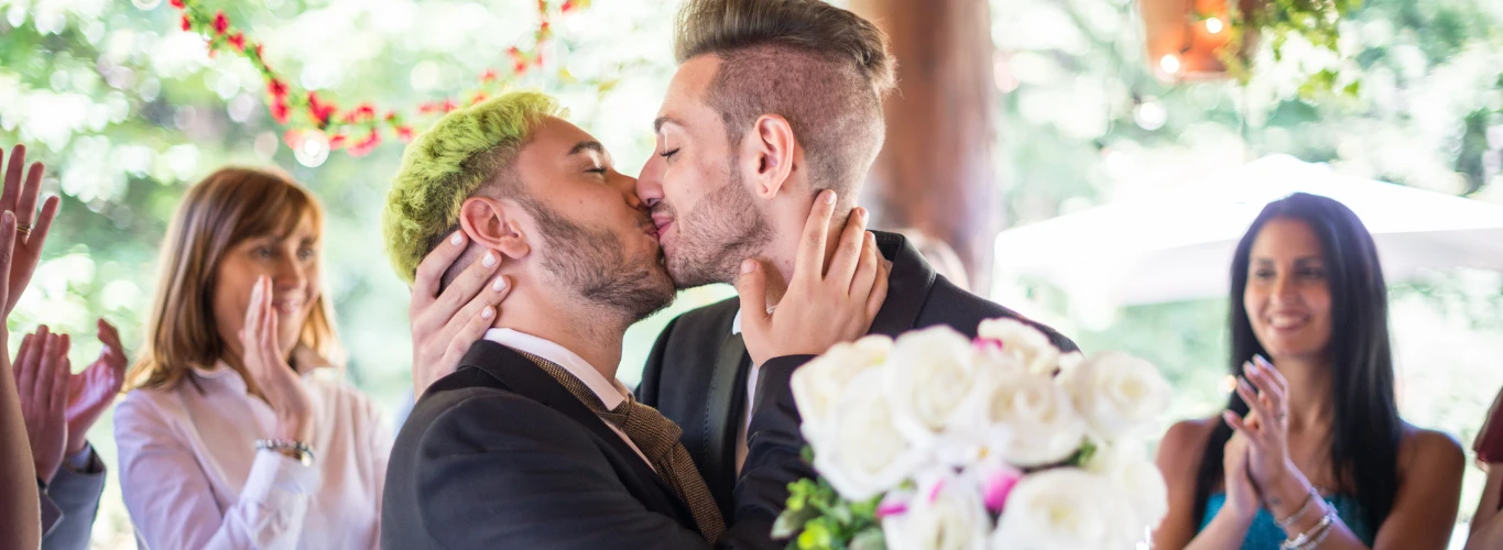 gay weddings in Greece - two men getting married