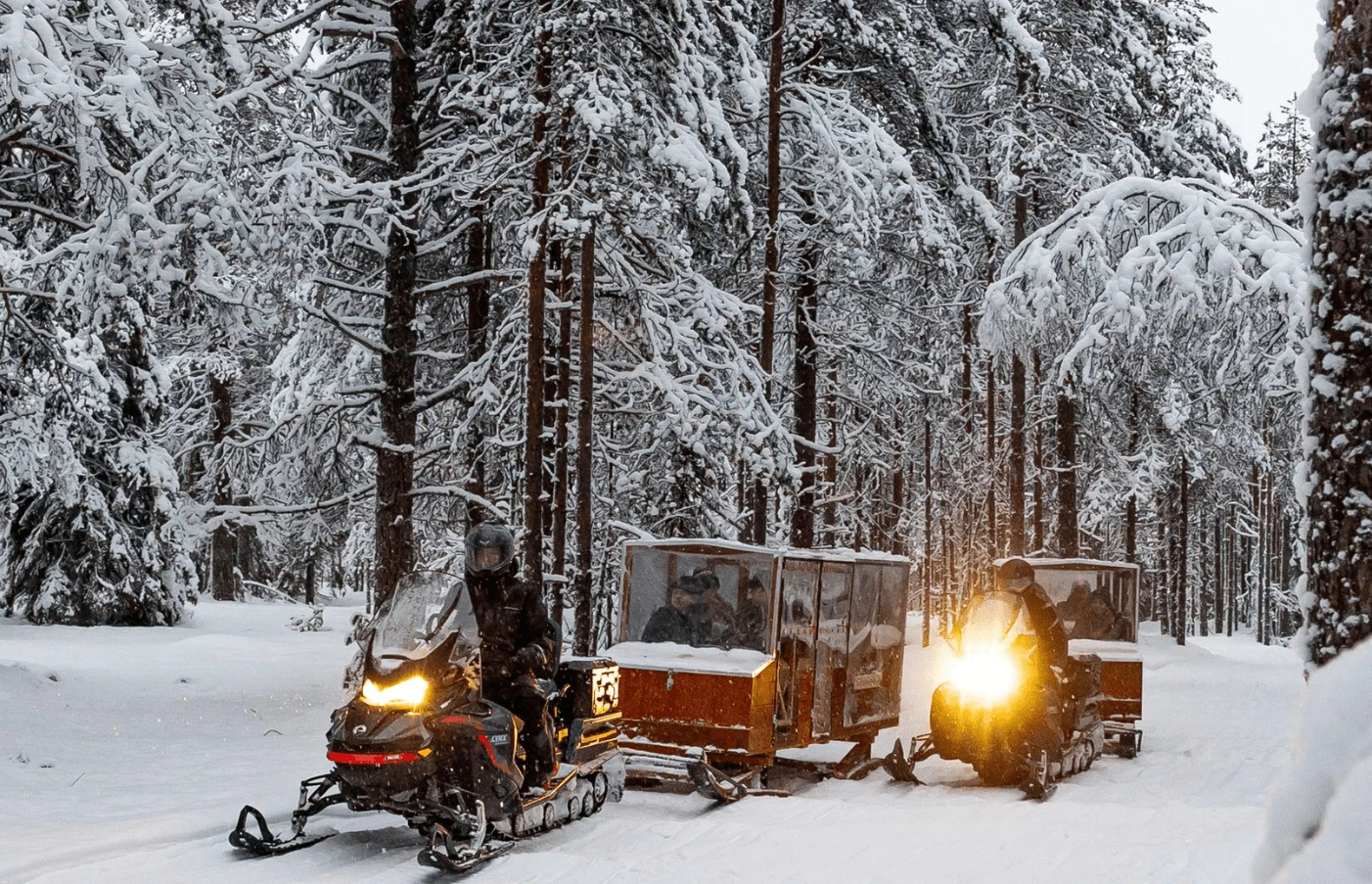 Snowmobile Sledding