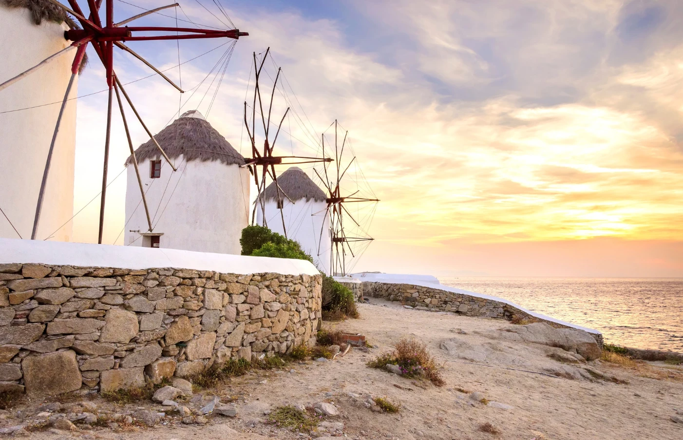 Windmills Mykonos sunset